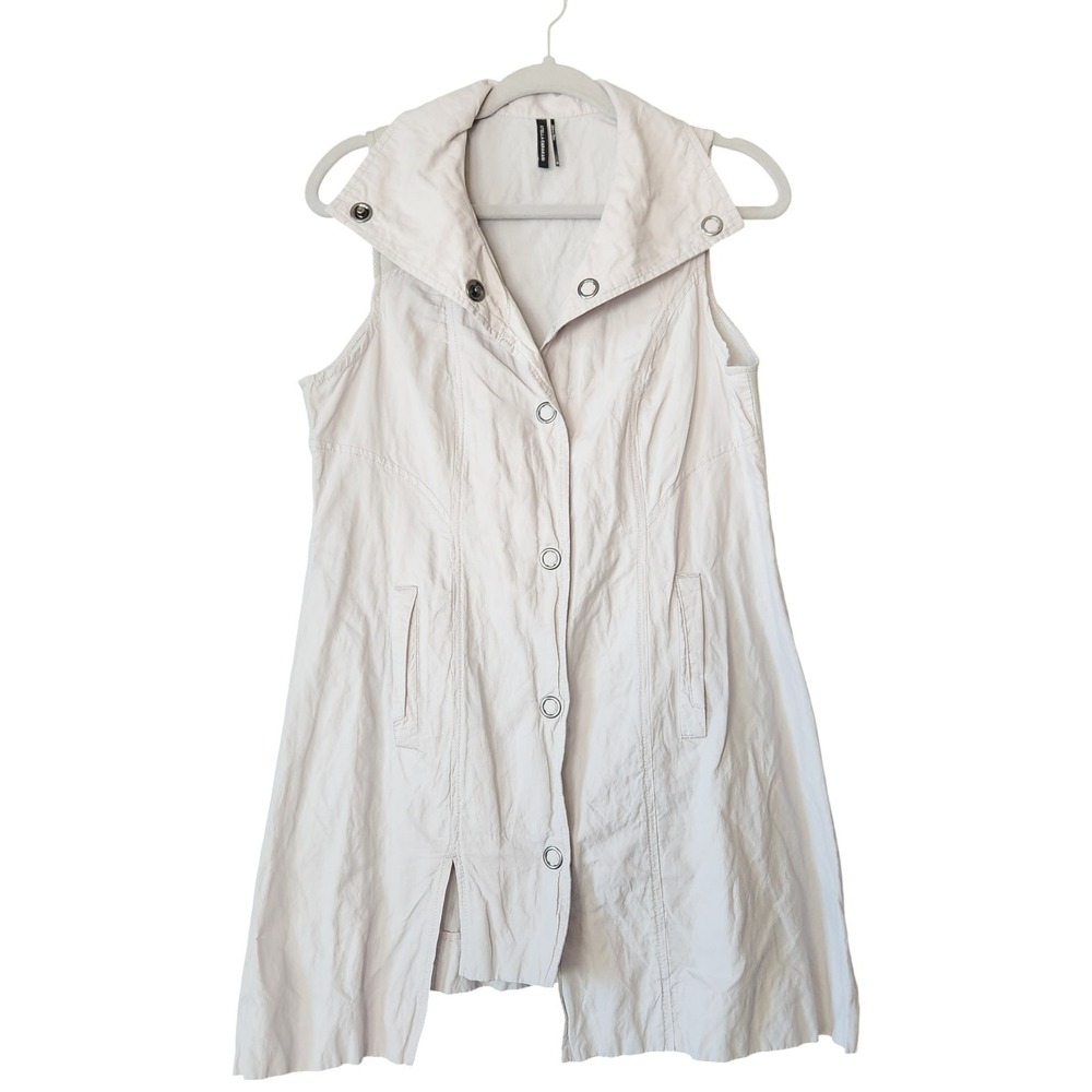 Stella Carakasi Jacket Vest Birch Color Size S Minimalist Moto Snap Button